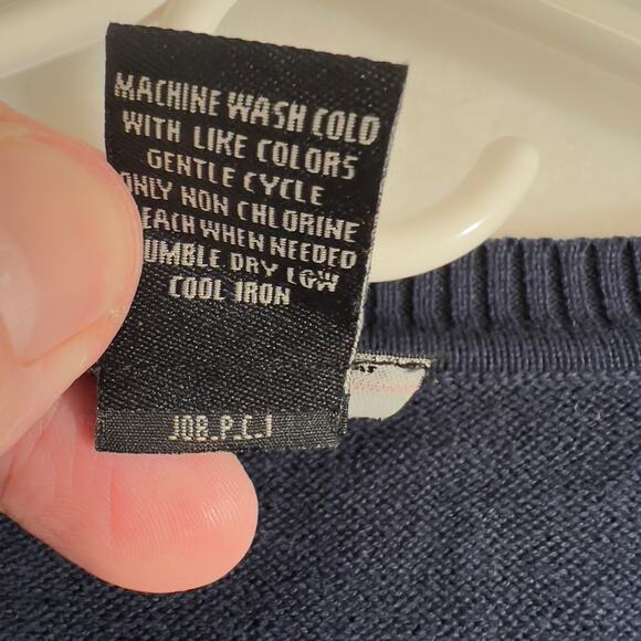 Jos. A. Bank V Neck Sweater Men XL 100 Pima Cotton Signature Collection Pullover - Picture 3 of 8